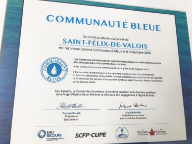 Certificat - communauté bleue